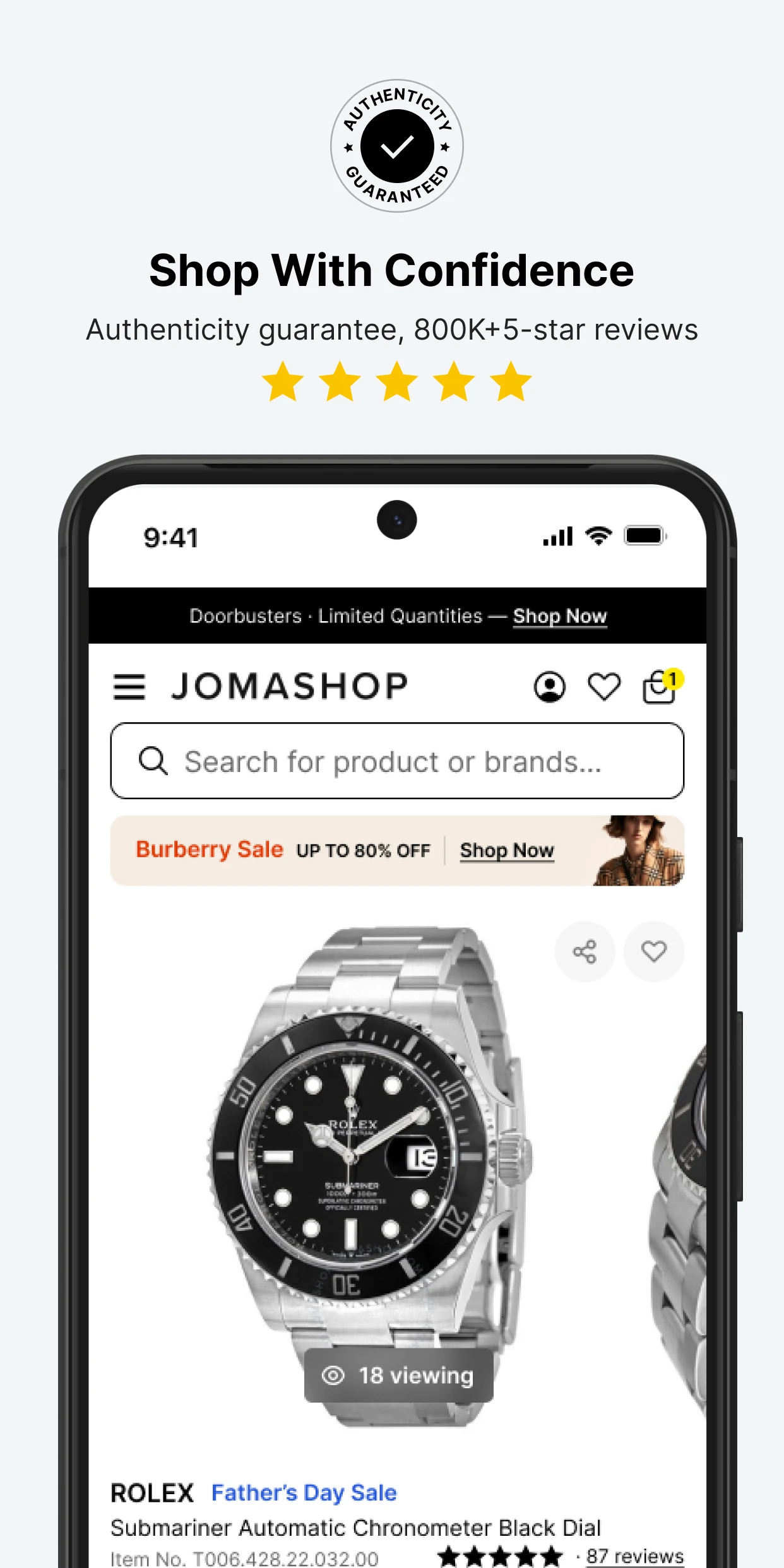 Jomashop - Shop Luxury Fashion screenshot