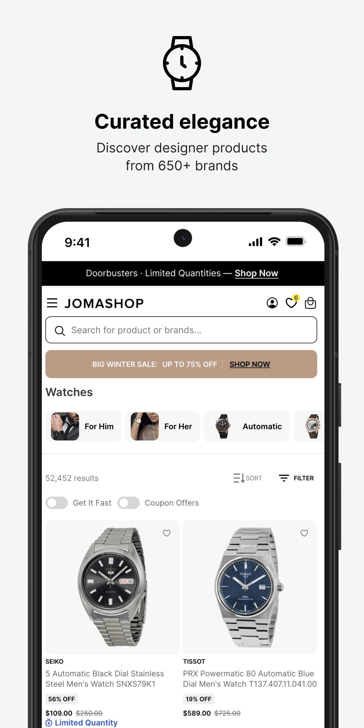 Jomashop - Shop Luxury Fashion screenshot